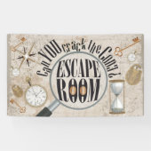 コードを解読できるか?エスケープルームゲームパーティー 横断幕 (横)