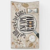 コードを解読できるか?エスケープルームゲームパーティー 横断幕 (縦)