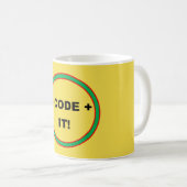 コードを!マグ コーヒーマグカップ (正面右)