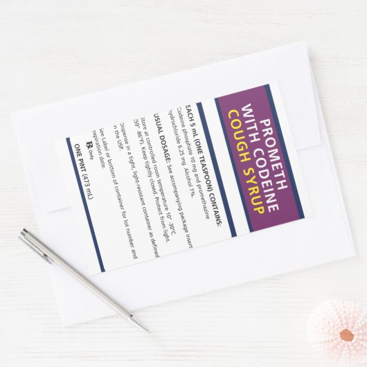 コードインの昇格 長方形シール (封筒)