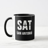 コードシティ、空港コードの追加SAT San Antonio マグカップ (左)