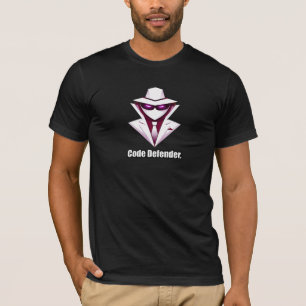 コードディフェンダー サイバーセキュリティ専門家 プログラマー Tシャツ