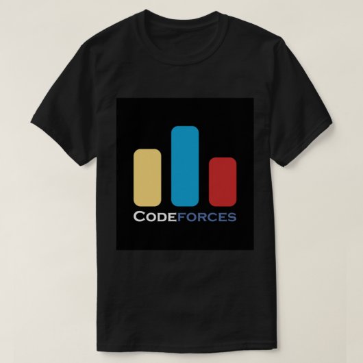 コードフォース公式ダーク Tシャツ (デザイン正面)