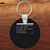 コードプログラマコーディングにコメントしない キーホルダー (正面)