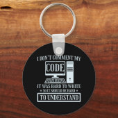 コードプログラマコーディングにコメントしない キーホルダー (正面)