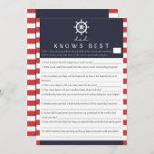 コードベビーシャワーパパ最高のがゲームを航海の知る 招待状 (正面/裏面)