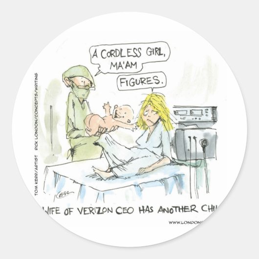 コードレスベビーおもしろいカードティースマグカップ&ギフト ラウンドシール (正面)