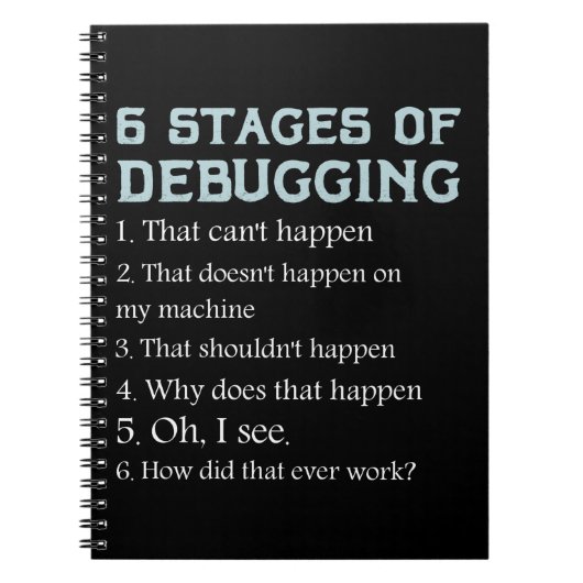 コード化用ギフトDebug Computer Scienceプログラマ ノートブック (正面)