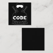 コード忍者CC(Coding Engineer おもしろい Lovers) スクエア名刺 (正面/裏面)