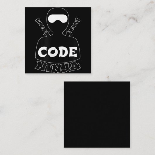 コード忍者CC(Coding Engineer おもしろい Lovers) スクエア名刺 (正面/裏面)