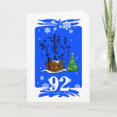 コード挨拶を用いるアマチュア無線の家のクリスマスカード シーズンカード (正面)