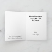 コード挨拶を用いるアマチュア無線の家のクリスマスカード シーズンカード (内部)