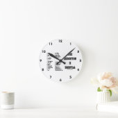 コード認識は必要です(モールス符号) ラウンド壁時計 (ホーム)