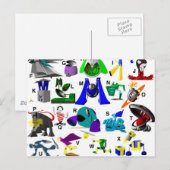 コード鍵 – ロボット ポストカード (正面/裏面)