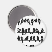 コード鍵 – ワイヤ上の鳥 マグネット (正面/裏面)