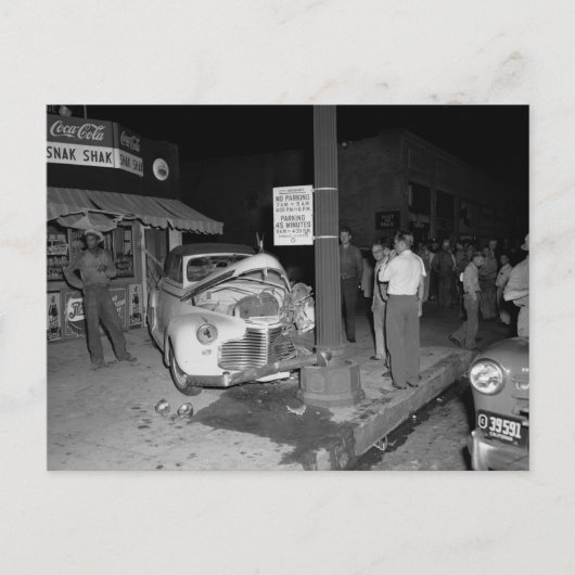 コード20、11th & Hill St、ロサンゼルス、1951ヴィンテージ ポストカード (正面)