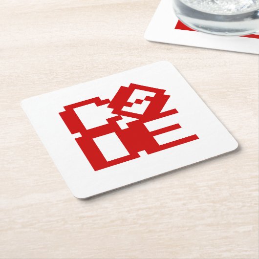 コード スクエアペーパーコースター (アングル)