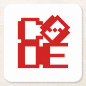 コード スクエアペーパーコースター (正面)