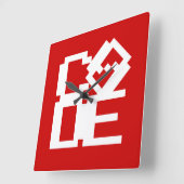 コード スクエア壁時計 (傾斜)