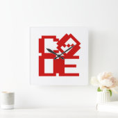 コード スクエア壁時計 (ホーム)