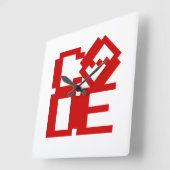 コード スクエア壁時計 (傾斜)