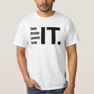 コード、デザイン、発売、Itミニマリストの育成 Tシャツ