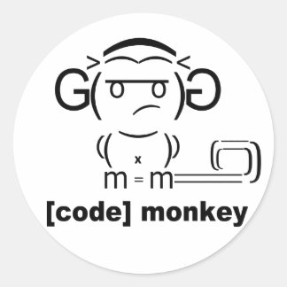 [コード]モンキーステッカー ラウンドシール