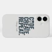 コード。作成:繰り返す。-インスパイアの技術 Case-Mate iPhoneケース (裏面 (横))