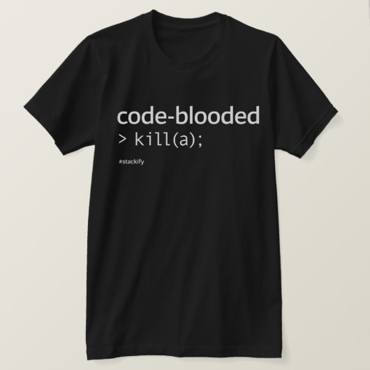 コードblooded殺害(a); tシャツ (デザイン正面)