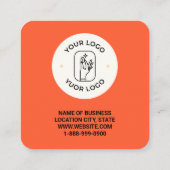 コードQRパーソナル スクエア名刺 (裏面)