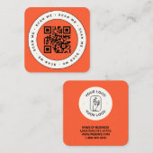 コードQRパーソナル スクエア名刺 (正面/裏面)