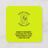 コードQRパーソナル スクエア名刺 (裏面)