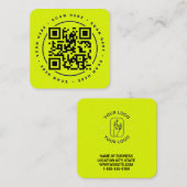 コードQRパーソナル スクエア名刺 (正面/裏面)