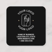 コードQRパーソナル スクエア名刺 (正面)