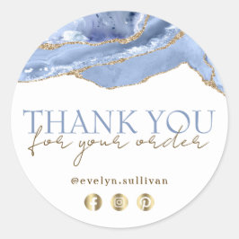 コーナエレガントフラワーブルー感謝していアグのシール ラウンドシール