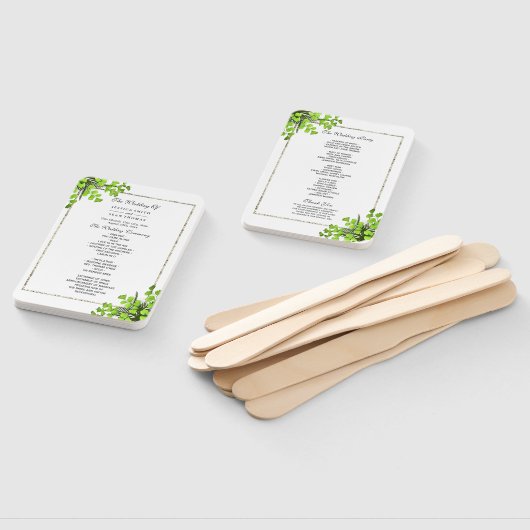 コーナエレガントーファーンデコレーション結婚式 プログラム ハンドファン (組立なし)