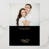 コーナエレガントー旋回フォト結婚フォイル招待状 箔招待状 (裏面)