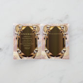 コーナフラワーブルースインウォーター色カップルのシャワー 招待状 (内部)