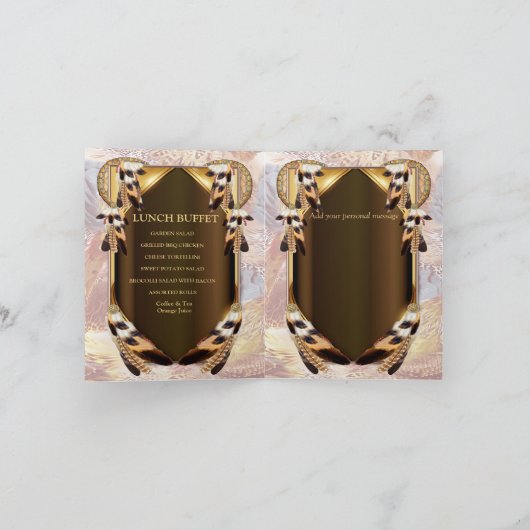 コーナフラワーブルースインウォーター色カップルのシャワー 招待状 (内部)