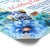 コーナフラワーブルー結婚ズインウォーター ポスター (角)