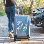 コーナフラワーブルーin水彩画 シール (スーツケースインサイチュ)