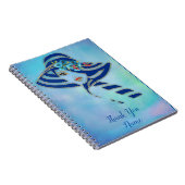 コーナフラワーブルーin水彩画 ノートブック (右側)