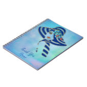 コーナフラワーブルーin水彩画 ノートブック (左側)