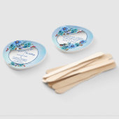 コーナフラワーブルーin水彩画 ハンドファン (組立なし)