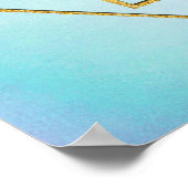 コーナフラワーブルーin水彩画 ポスター (角)