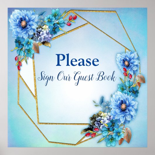 コーナフラワーブルーin水彩画 ポスター (正面)