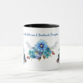 コーナフラワーブルーin水彩画 マグカップ (中央)
