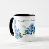 コーナフラワーブルーin水彩画 マグカップ (正面左)