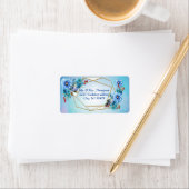 コーナフラワーブルーin水彩画 ラベル (インサイチュ)