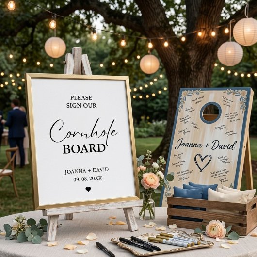 コーナモダンルホールボードのサイン結婚にサインして ポスター